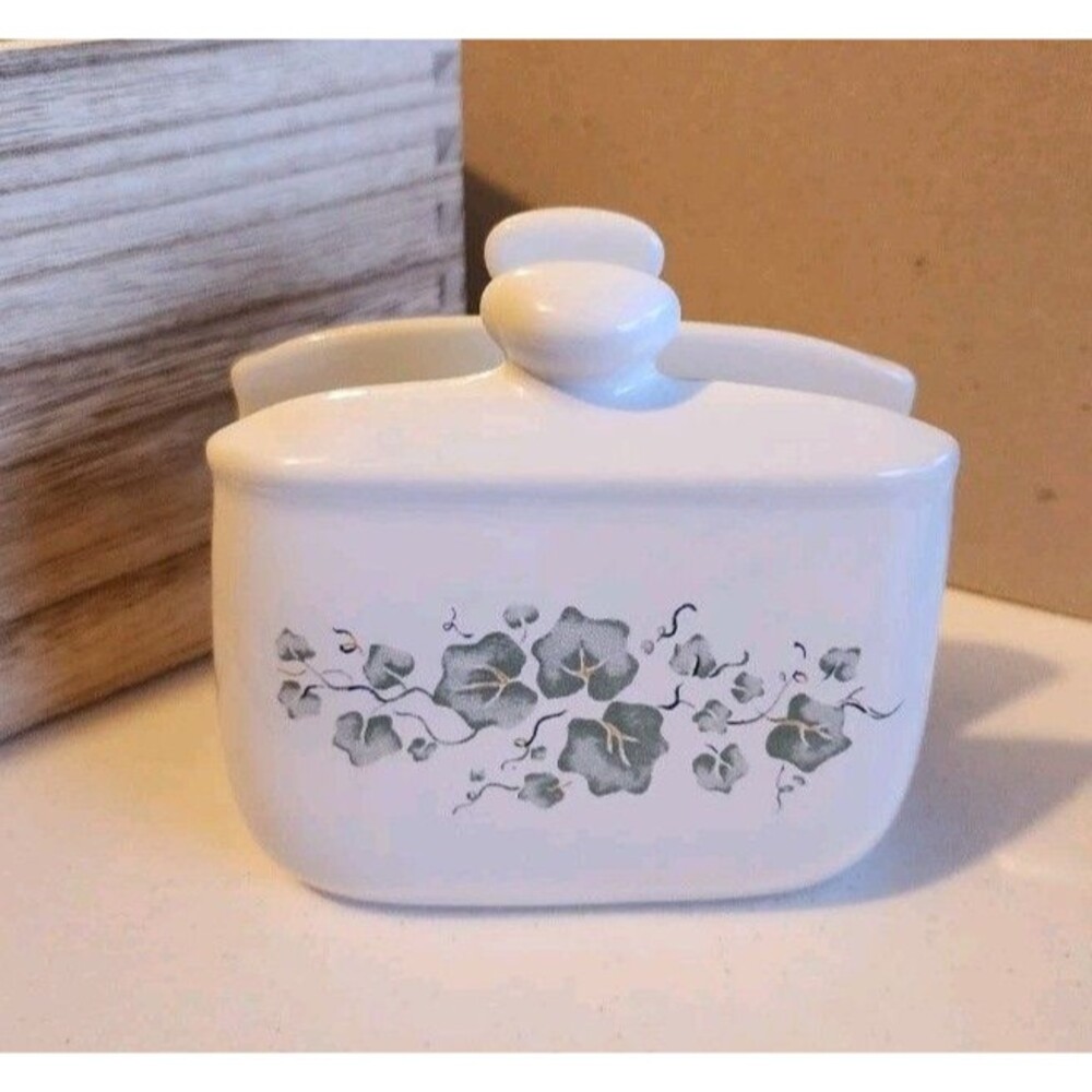 Napkin Holder Corelle Callaway Ivy Leaves Pattern by Jay Import Coordinates Vtg